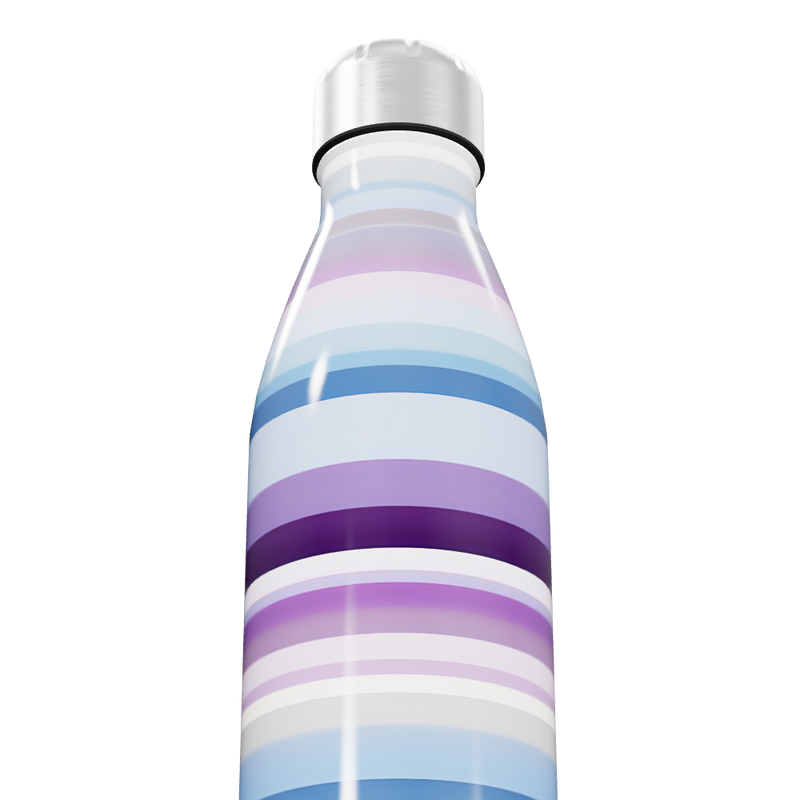 Garrafa Inox Listrada - Tons de Azul e Roxo