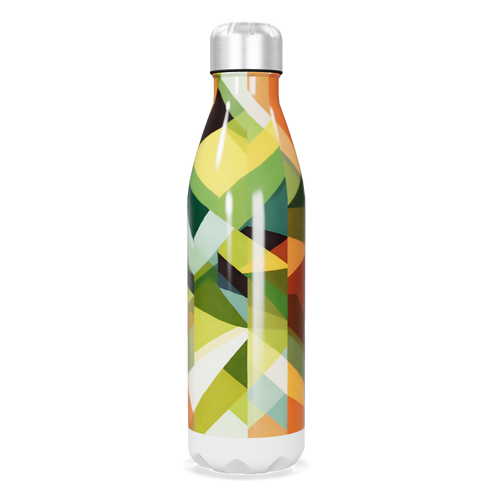 Garrafa Inox - Estampa Geométrica Colorida