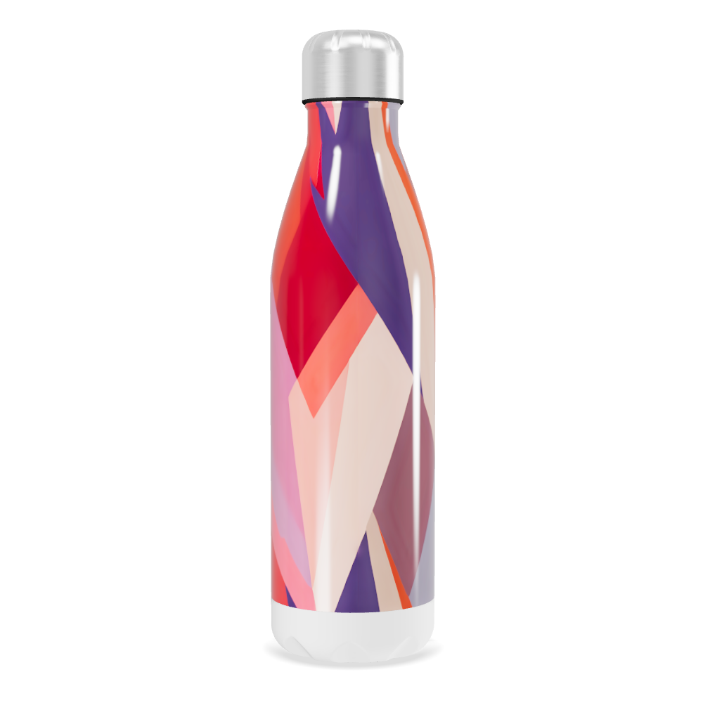 Garrafa Inox - Colorida com Estampa Geométrica