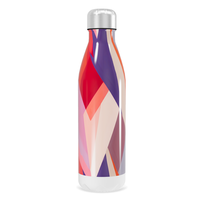 Garrafa Inox - Colorida com Estampa Geométrica