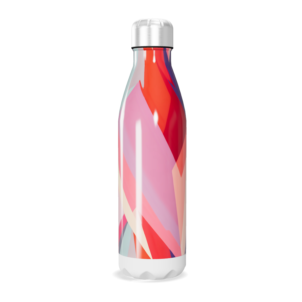 Garrafa Inox - Colorida com Estampa Geométrica