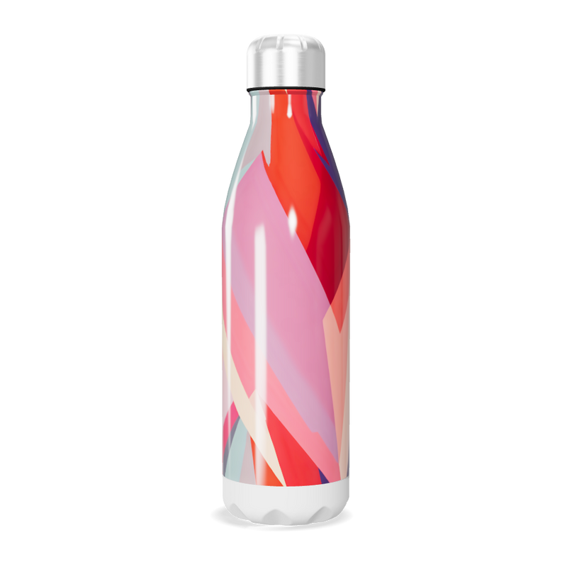 Garrafa Inox - Colorida com Estampa Geométrica