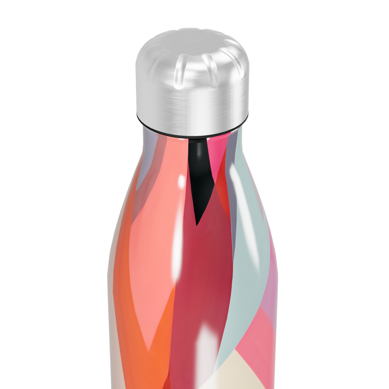 Garrafa Inox - Colorida com Estampa Geométrica
