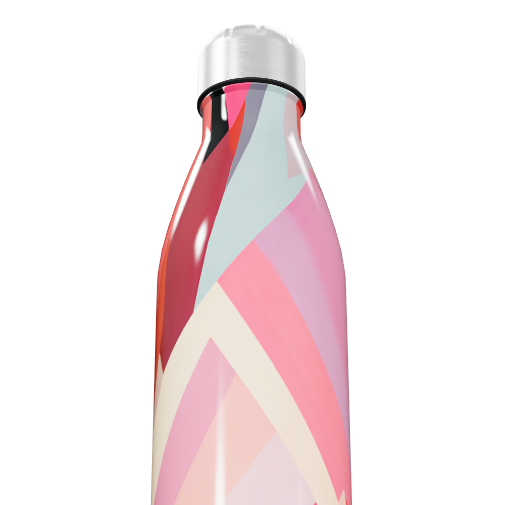 Garrafa Inox - Colorida com Estampa Geométrica