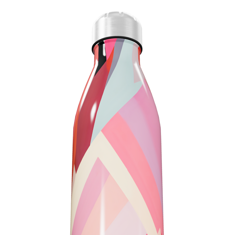 Garrafa Inox - Colorida com Estampa Geométrica