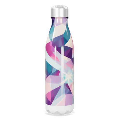 Garrafa Inox - Estampa Geométrica Colorida