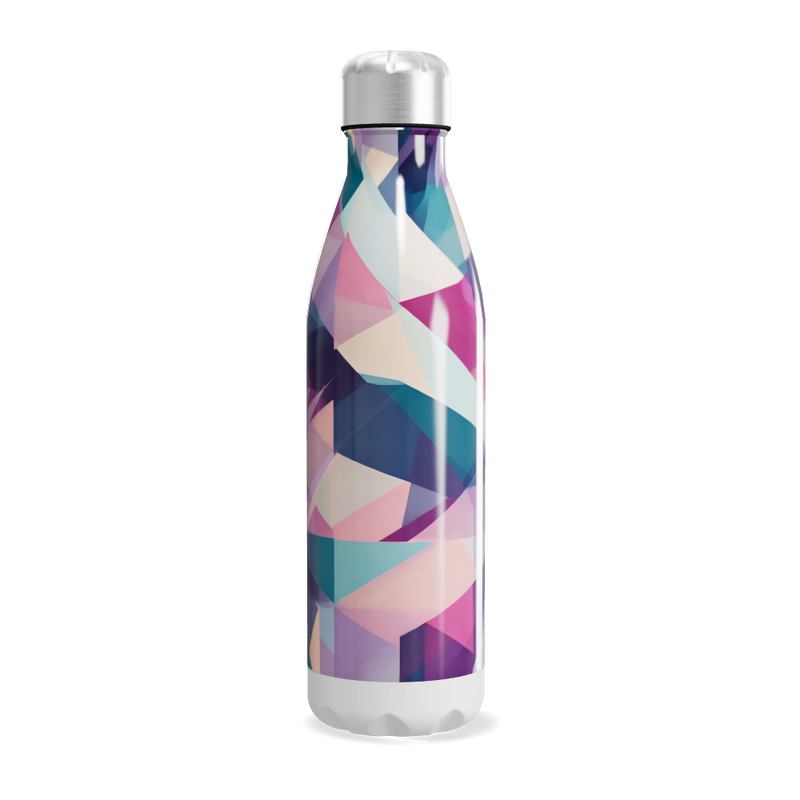Garrafa Inox - Estampa Geométrica Colorida
