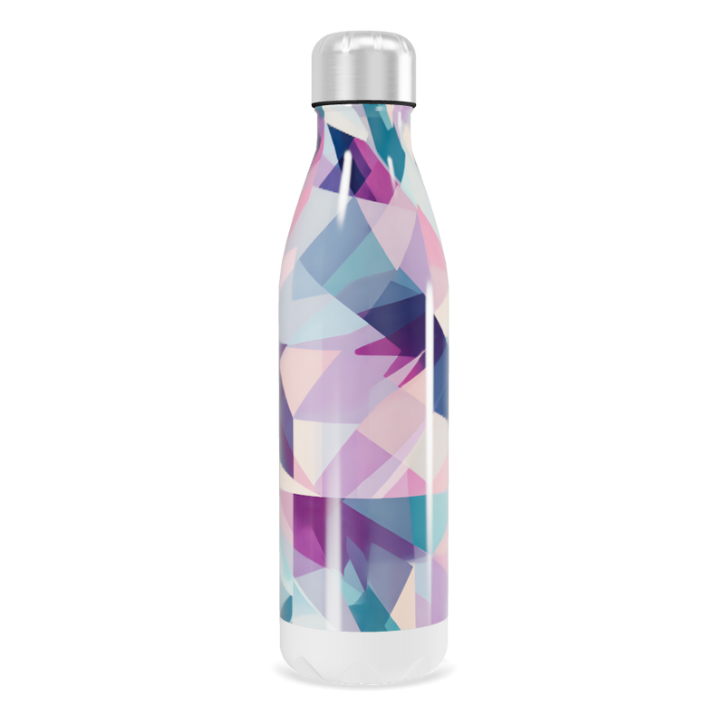 Garrafa Inox - Estampa Geométrica Colorida
