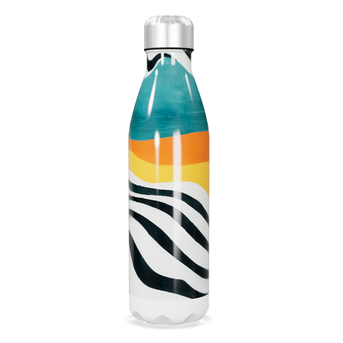 Garrafa Inox Estampa Listrada Colorida