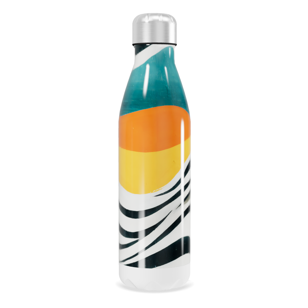 Garrafa Inox Estampa Listrada Colorida