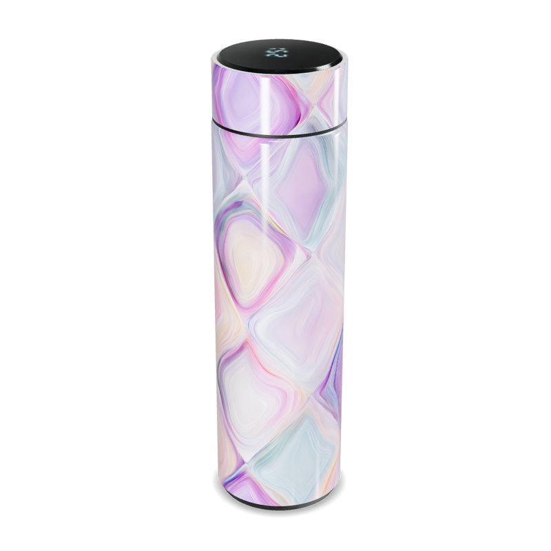 Garrafa Térmica Touch - Estampa Marmorizada Pastel