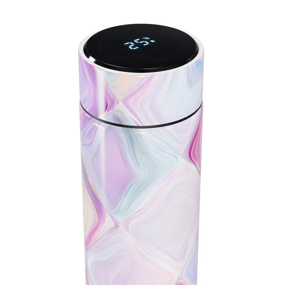 Garrafa Térmica Touch - Estampa Marmorizada Pastel