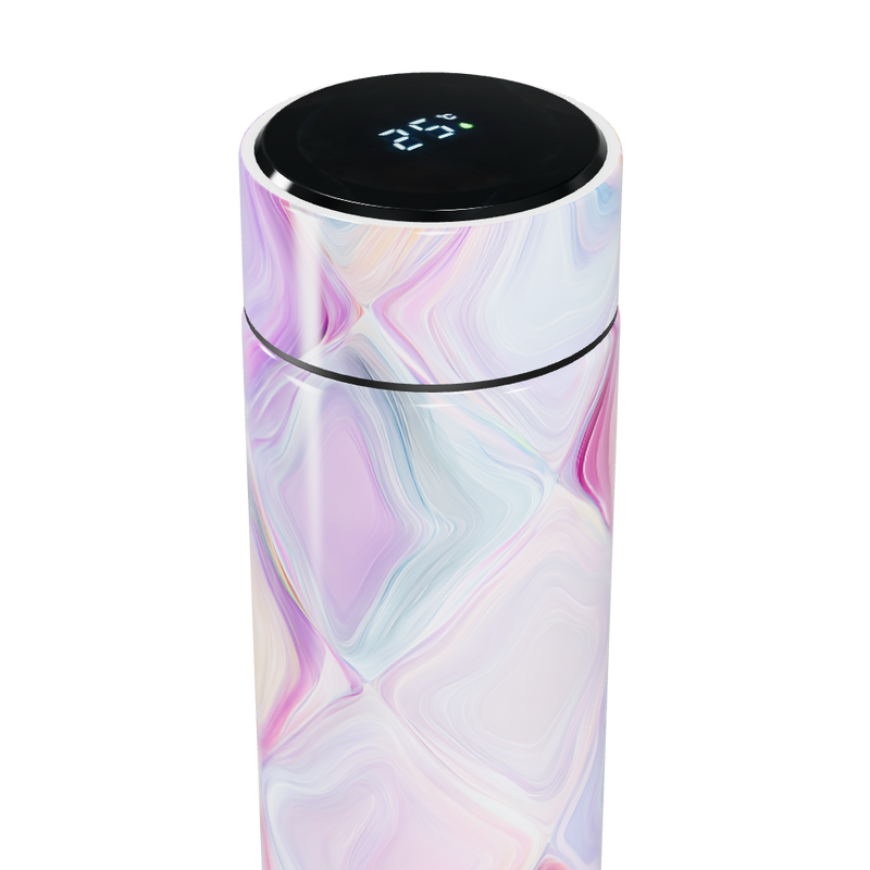 Garrafa Térmica Touch - Estampa Marmorizada Pastel