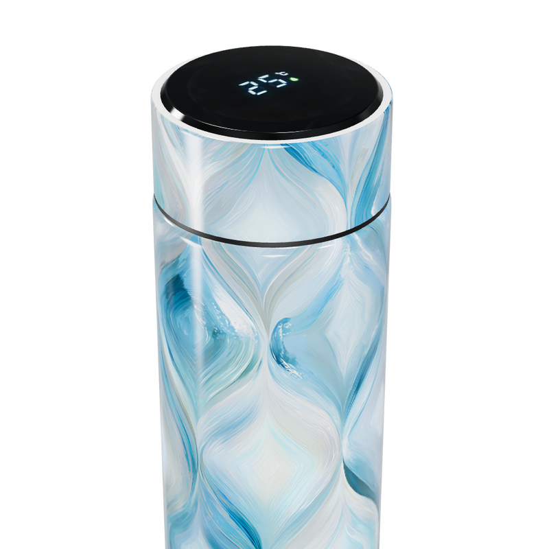 Garrafa Térmica Touch - Azul Mármore Digital