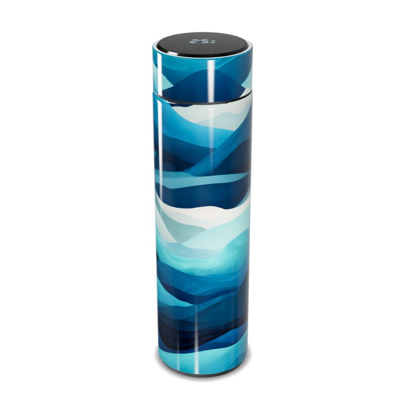 Garrafa Térmica Touch - Azul Marinho Estampada