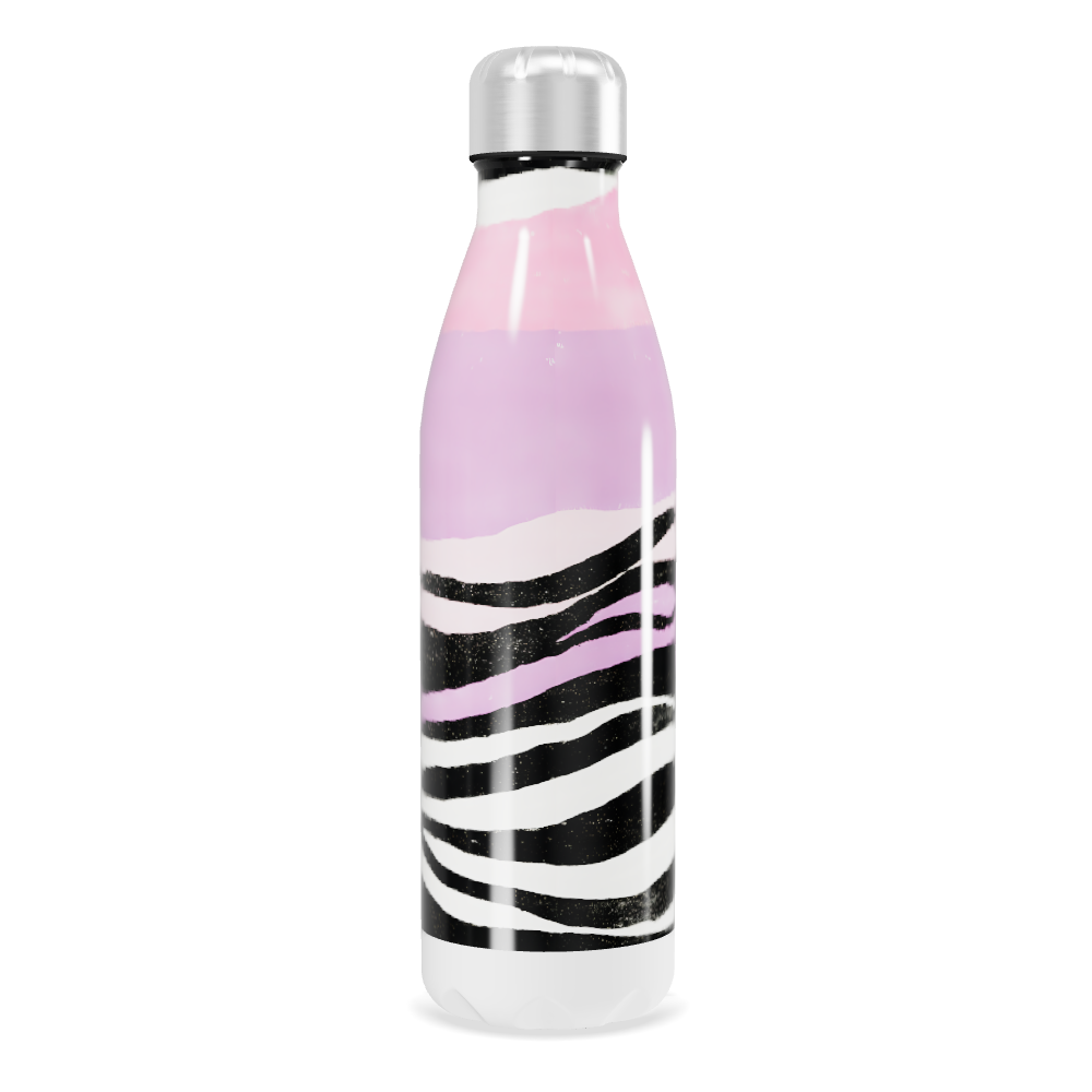 Garrafa Inox Listrada Rosa e Preta