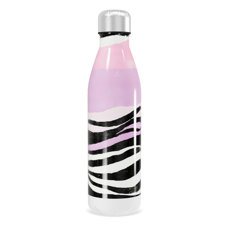 Garrafa Inox Listrada Rosa e Preta