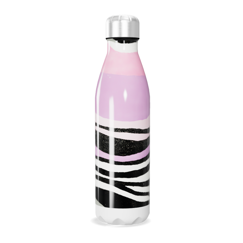 Garrafa Inox Listrada Rosa e Preta