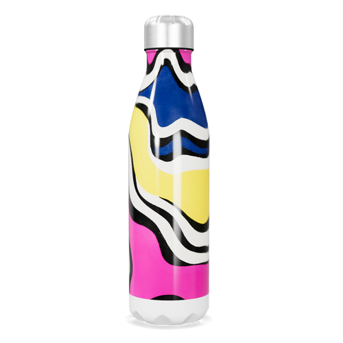Garrafa Inox Estampada Cores Vibrantes