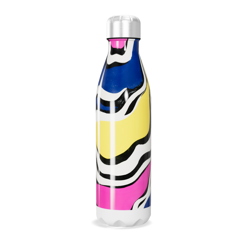 Garrafa Inox Estampada Cores Vibrantes