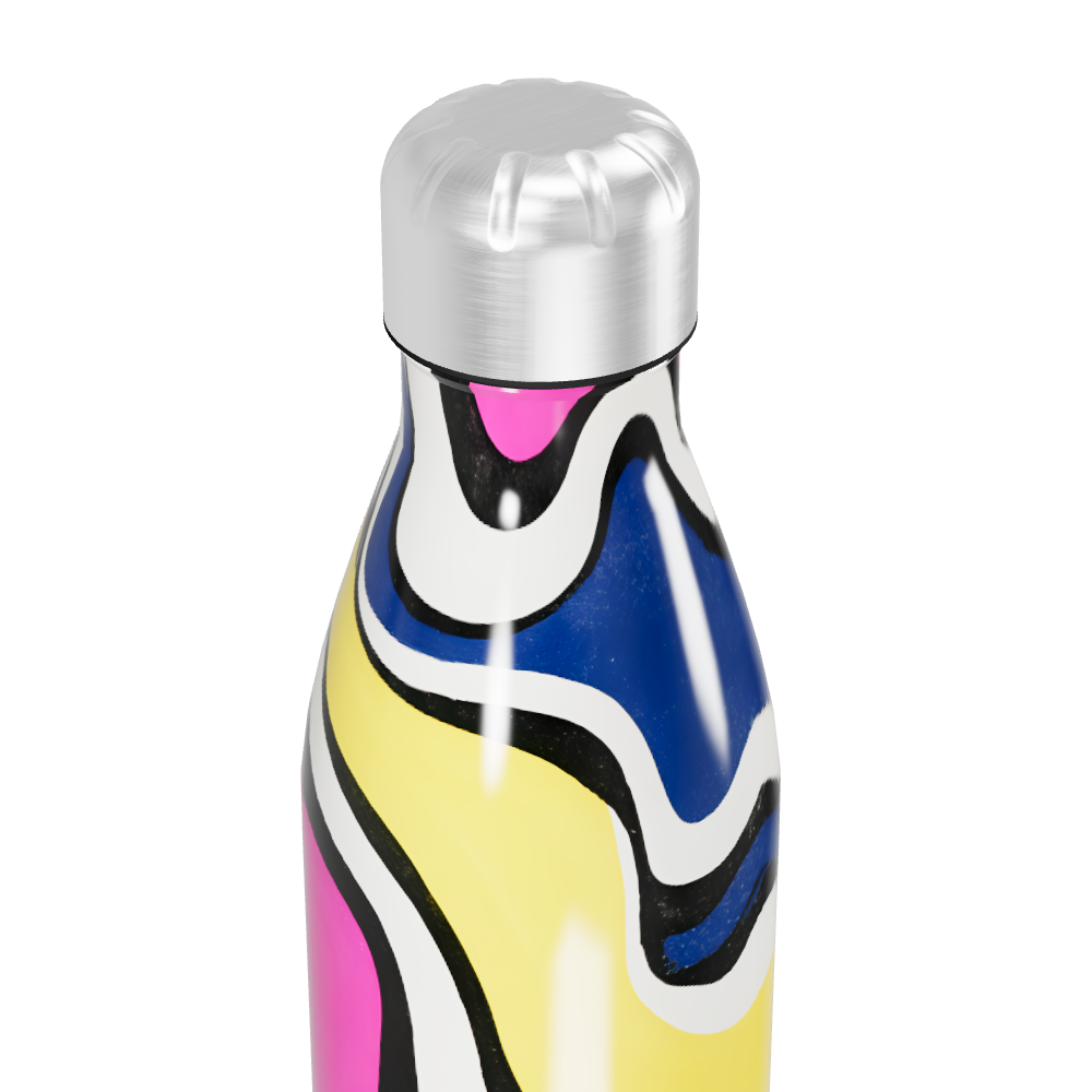 Garrafa Inox Estampada Cores Vibrantes