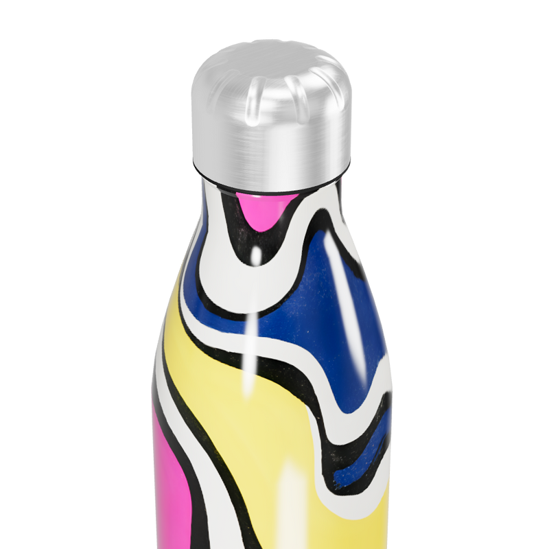 Garrafa Inox Estampada Cores Vibrantes