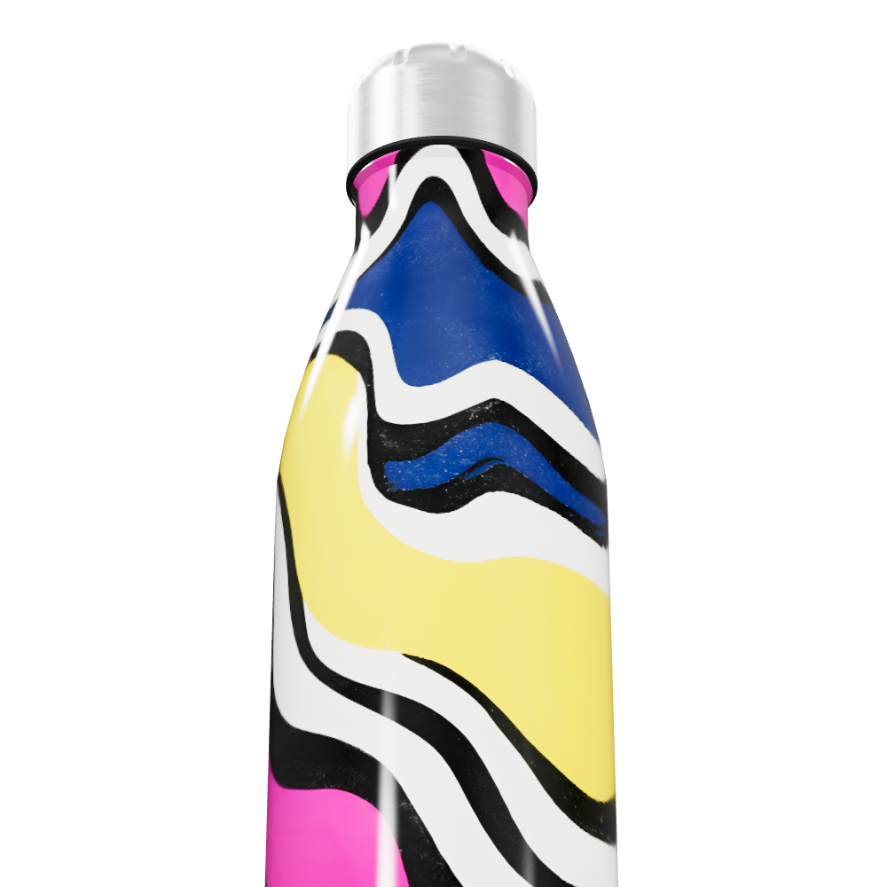 Garrafa Inox Estampada Cores Vibrantes