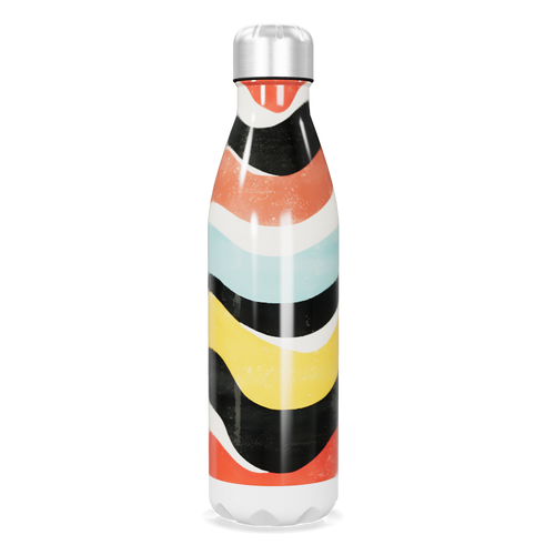 Garrafa Inox Estampada Cores Vibrantes