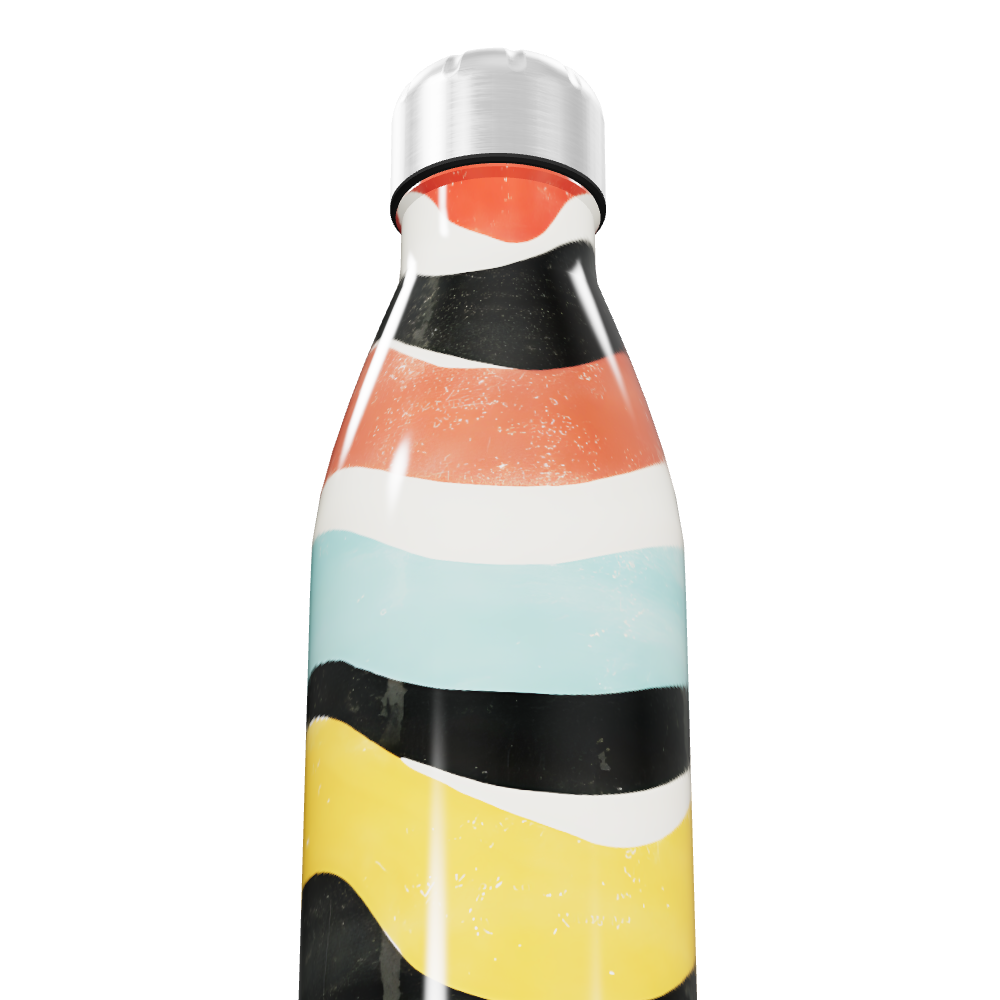 Garrafa Inox Estampada Cores Vibrantes