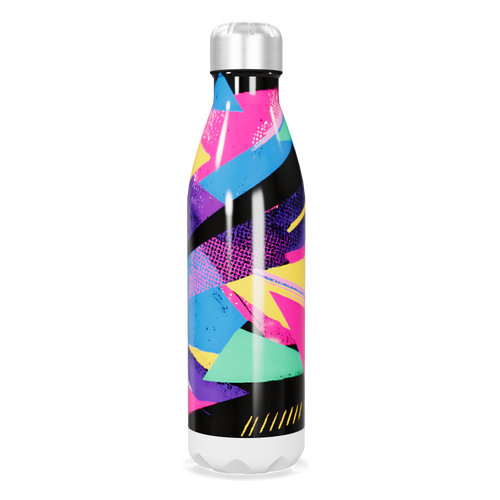 Garrafa Inox - Estampa Colorida Geométrica