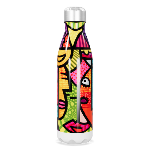 Garrafa Inox - Estampa Colorida Faces
