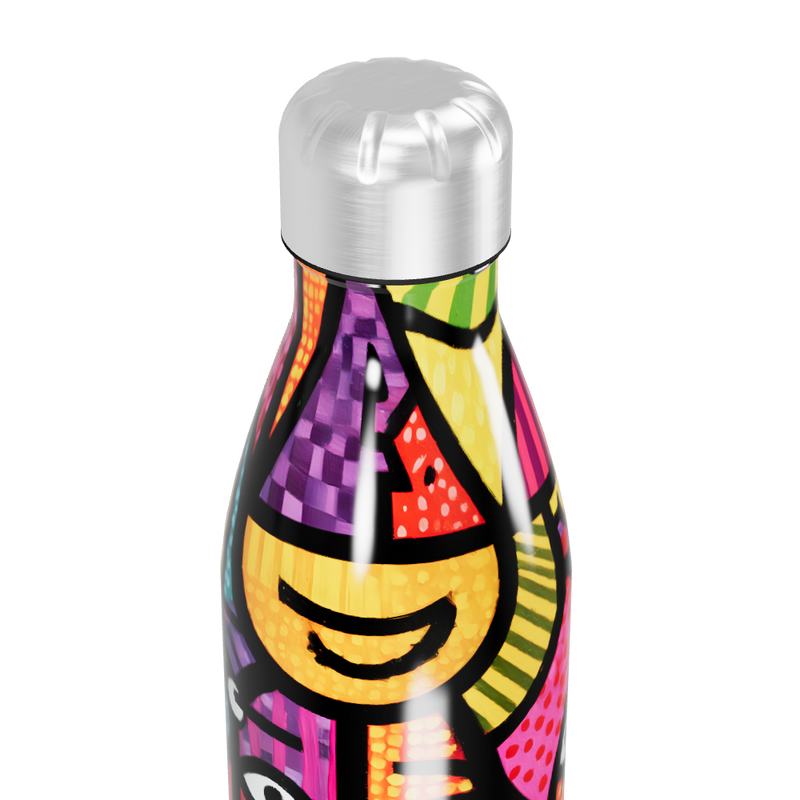 Garrafa Inox - Estampa Colorida Faces