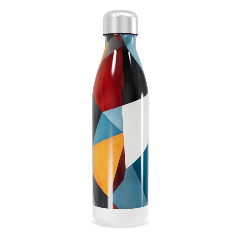 Garrafa Inox - Colorida com Estampa Geométrica