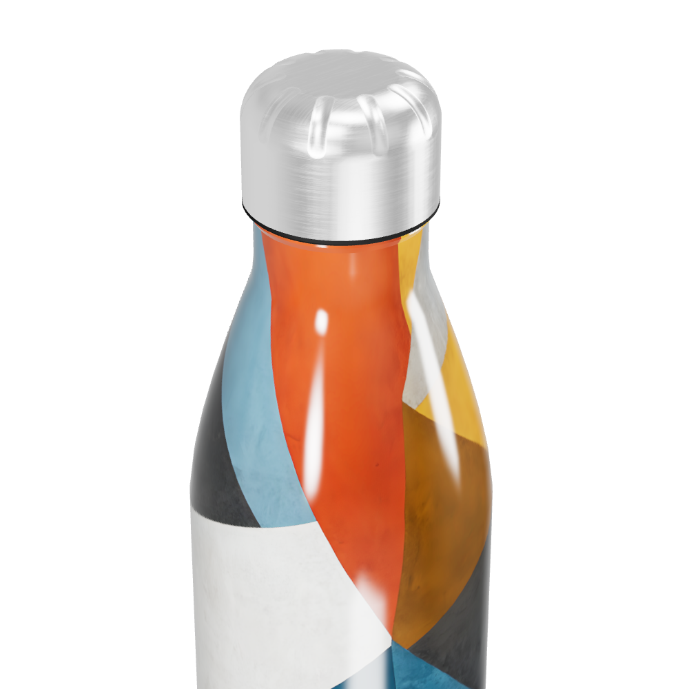 Garrafa Inox - Colorida com Estampa Geométrica