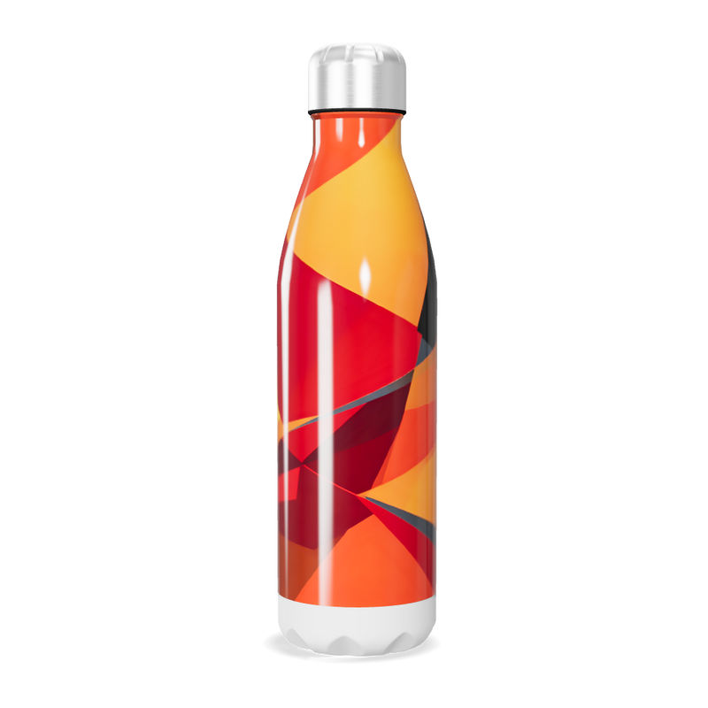 Garrafa Inox - Estampa Geométrica Colorida