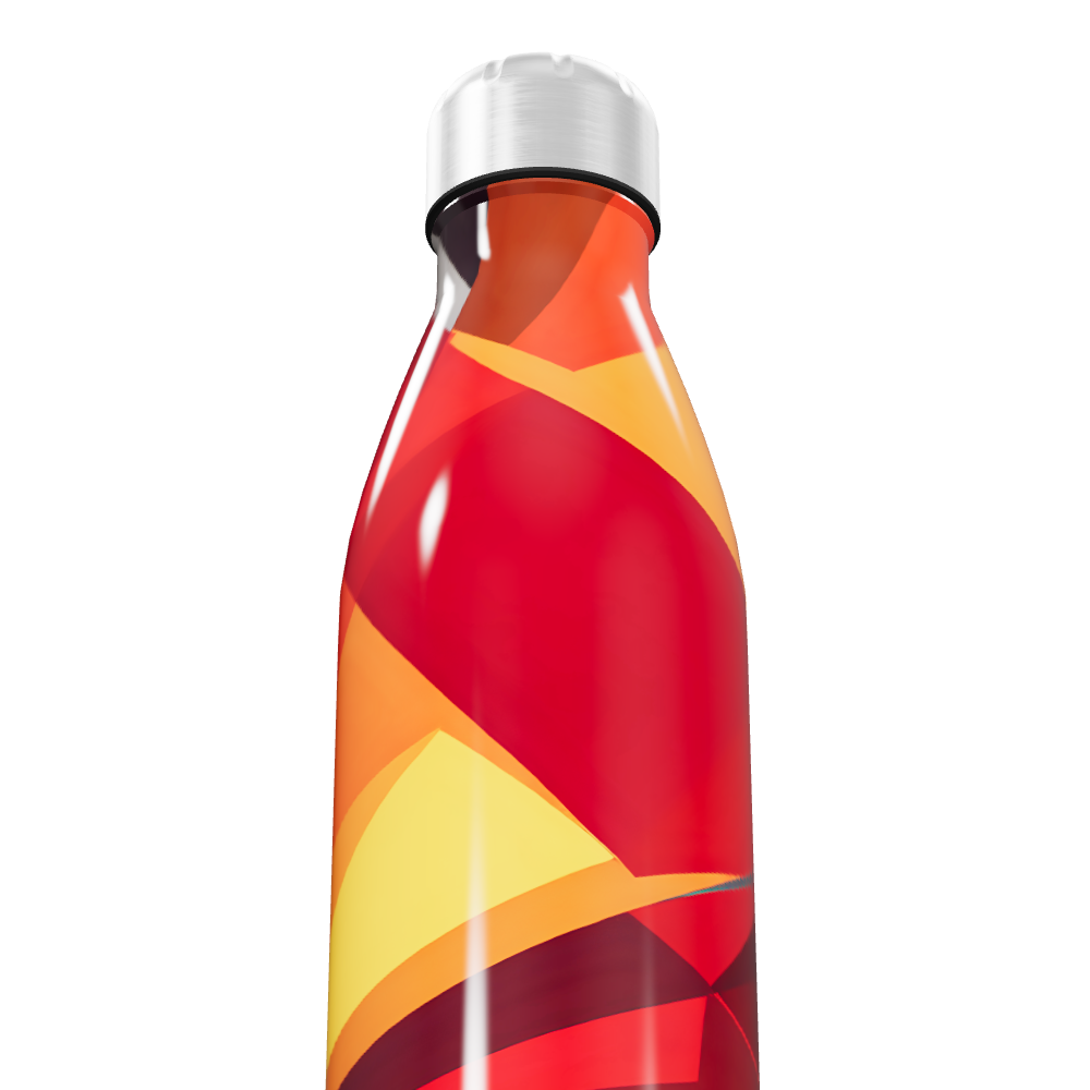 Garrafa Inox - Estampa Geométrica Colorida