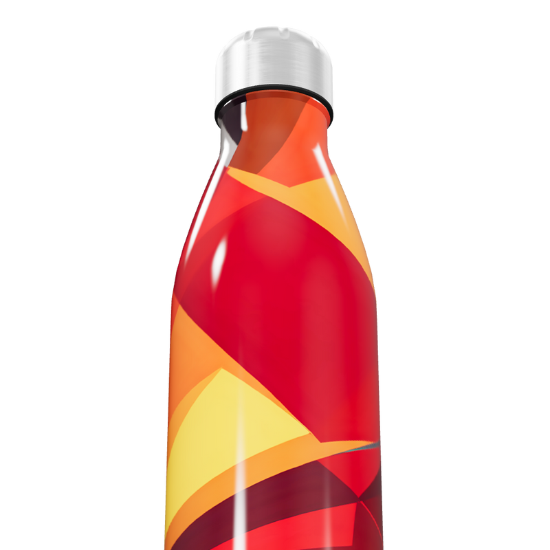 Garrafa Inox - Estampa Geométrica Colorida