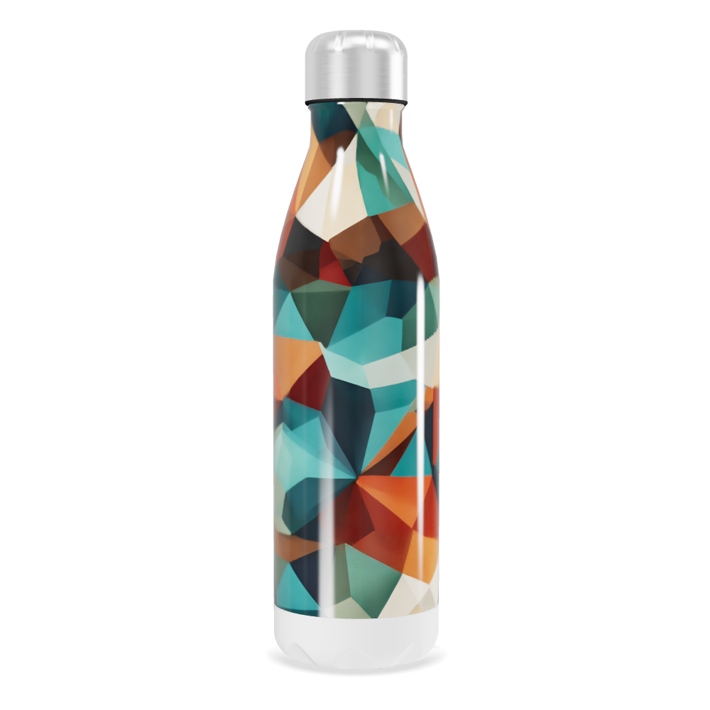 Garrafa Inox - Estampada Geométrica Colorida