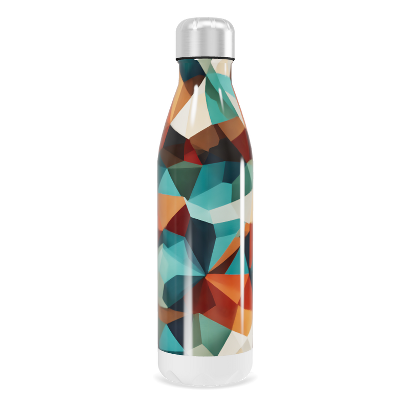 Garrafa Inox - Estampada Geométrica Colorida