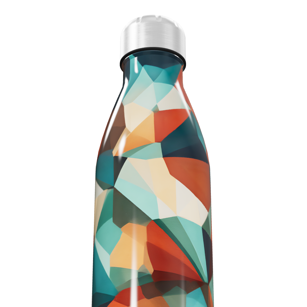 Garrafa Inox - Estampada Geométrica Colorida