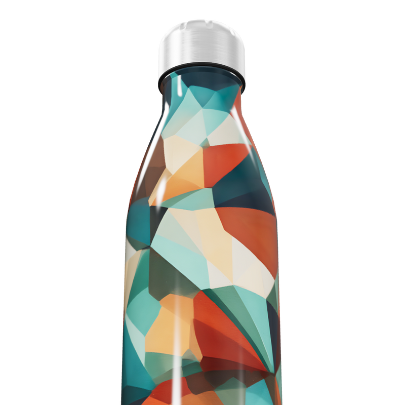 Garrafa Inox - Estampada Geométrica Colorida