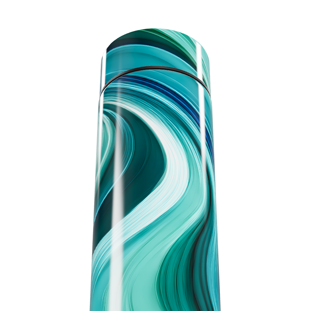 Garrafa Térmica Touch - Design Abstrato Verde