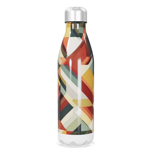 Garrafa Inox - Estampa Geométrica Colorida