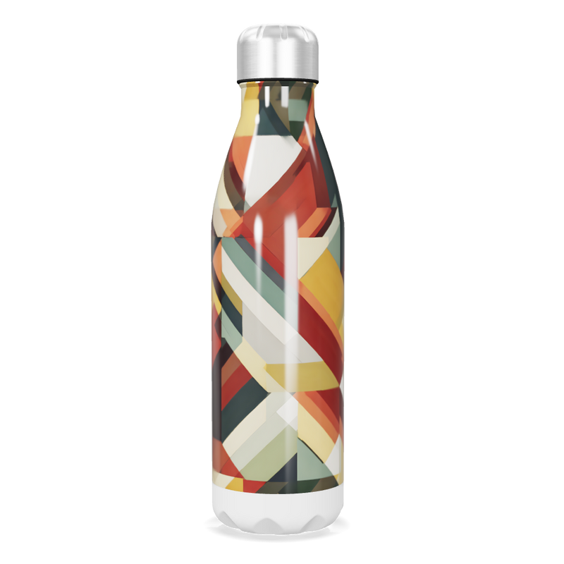 Garrafa Inox - Estampa Geométrica Colorida
