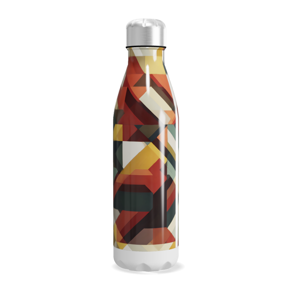 Garrafa Inox - Estampa Geométrica Colorida