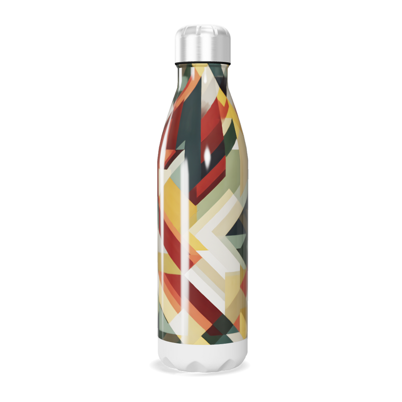 Garrafa Inox - Estampa Geométrica Colorida