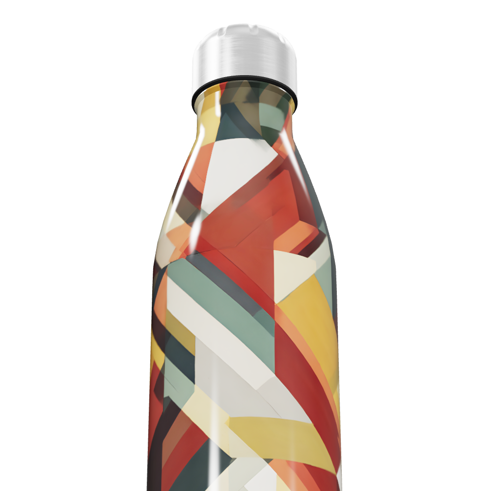Garrafa Inox - Estampa Geométrica Colorida