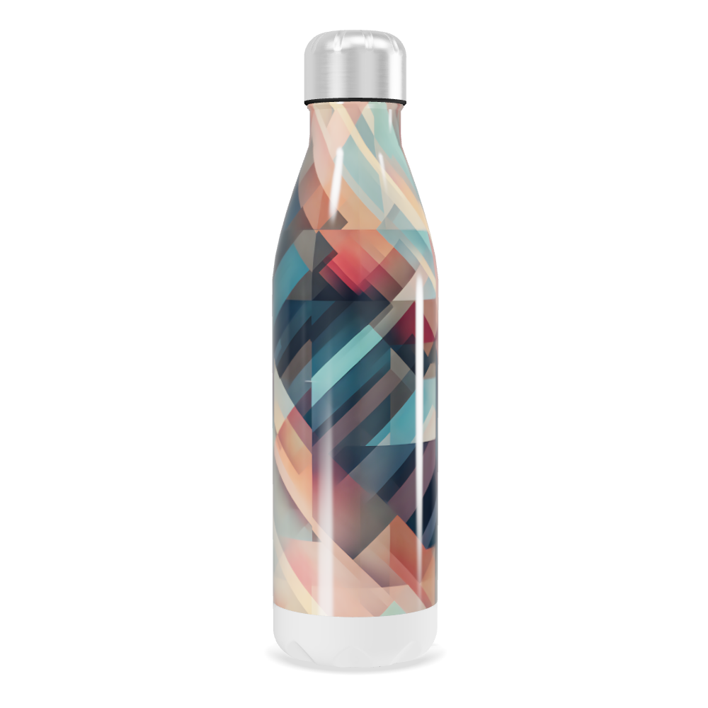 Garrafa Inox - Estampa Geométrica Colorida