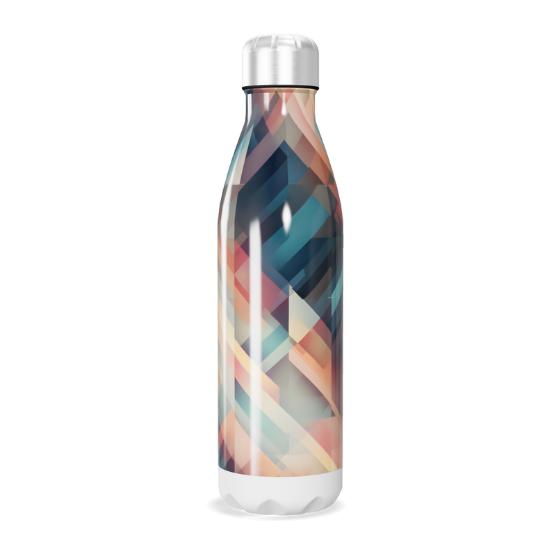 Garrafa Inox - Estampa Geométrica Colorida