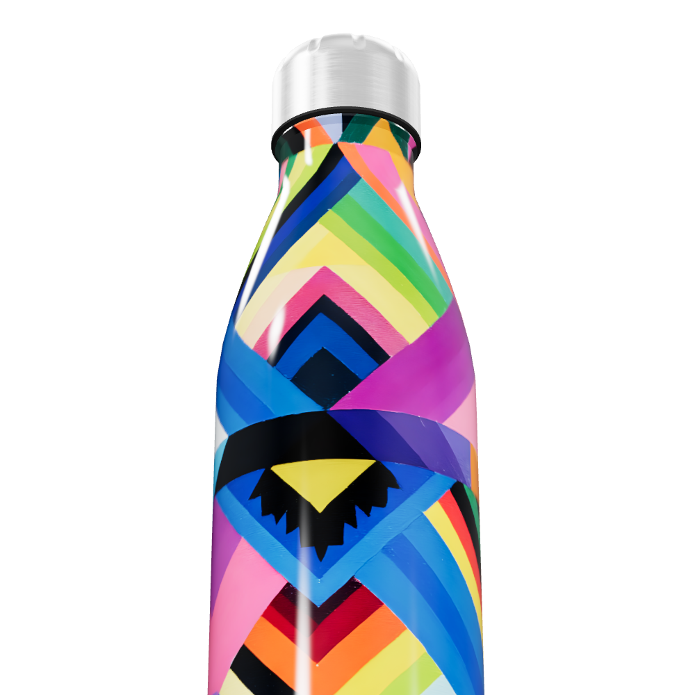 Garrafa Inox - Estampada Multicolorida